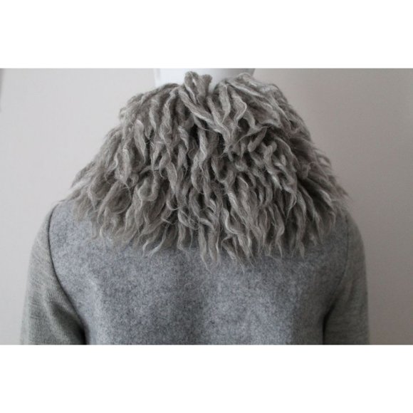 Undercover Art & Crafts 05AW Shag Felt Women's Jacket Grey Size 2 Wool Japanese - Picture 6 of 11